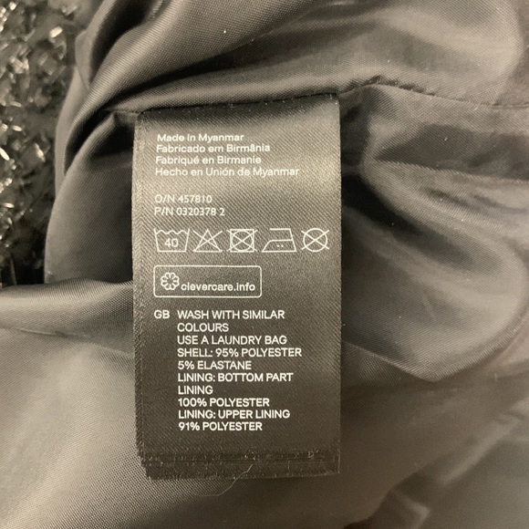 H&M BNWT Sparkly Black Party Dress Size 6 - Picture 5 of 5